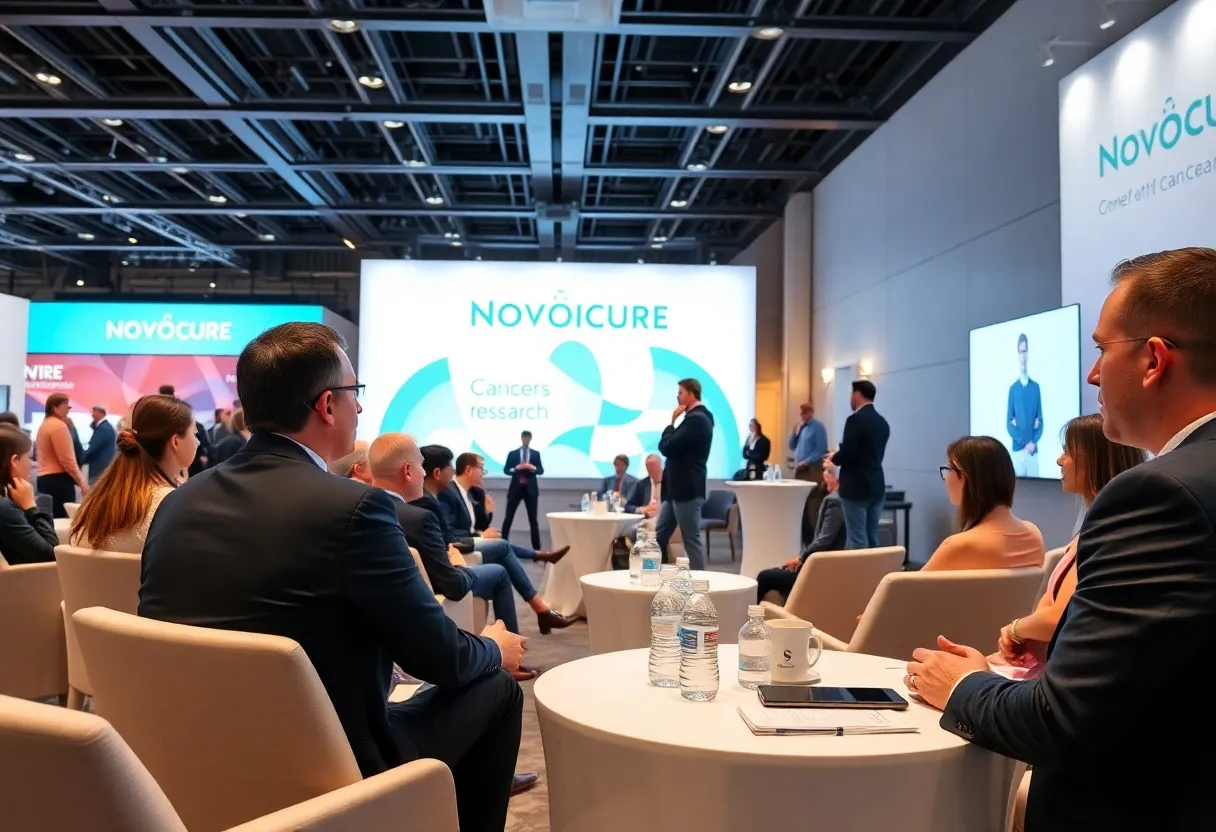 Professionals at Novocure investor conference discussing cancer research